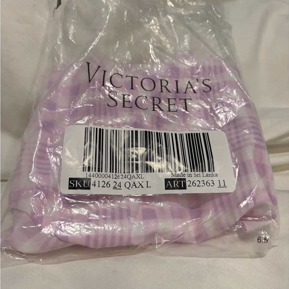 PINK Victoria's Secret Lavender Plaid Panties